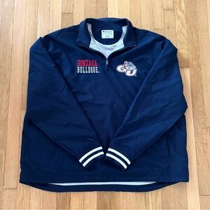 Gonzaga University Quarter Zip Jacket Champion XXL Navy Embroidered Bulldogs
